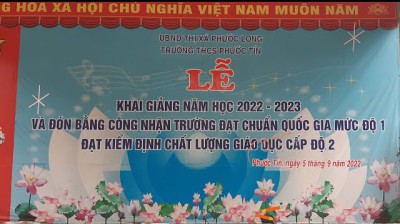 Khai Giảng Năm Học 2022 - 2023 và Đón Trường Chuẩn Quốc Gia Cấp Độ 1