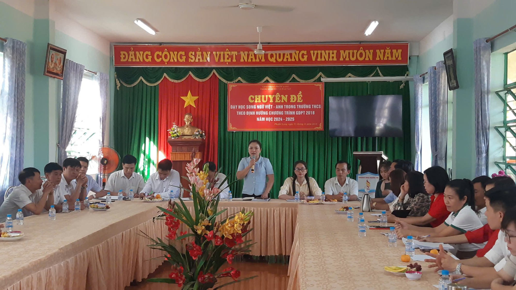 Trường THCS Phước Tín - Buổi dạy học chuyên đề môn Toán song ngữ